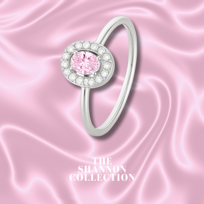 PINK ‘CLASSIC OVAL’ STAINLESS STEEL RING