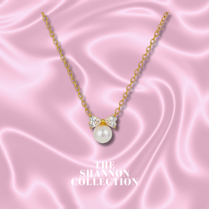 'JUST A PEARL' 18K GOLD PLATED STAINLESS STEEL NECKLACE