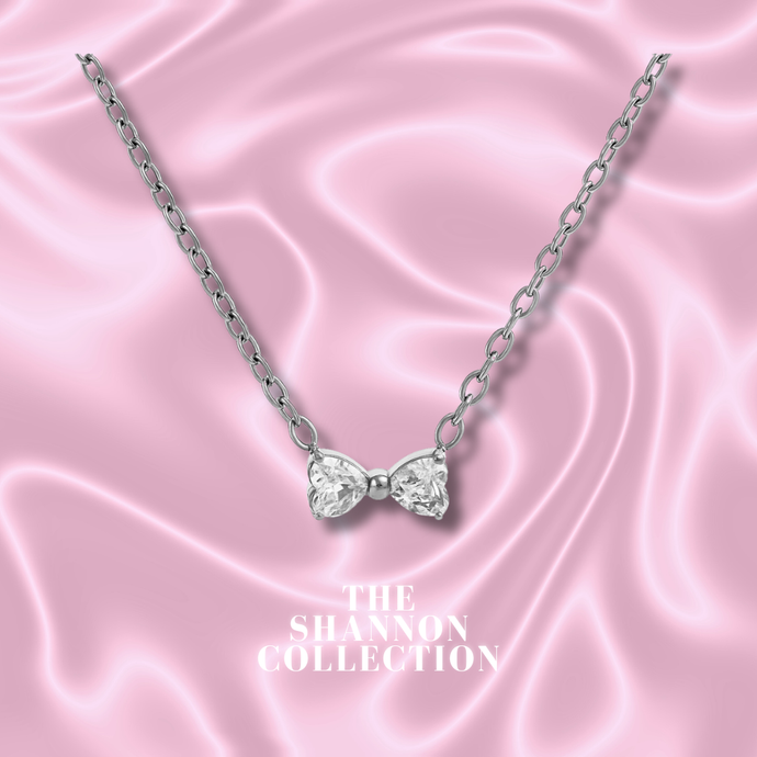 'GLASS BOW' STAINLESS STEEL NECKLACE