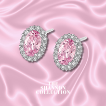 Load image into Gallery viewer, PINK ‘PRINCESS DIANA’ STERLING SILVER EARRINGS
