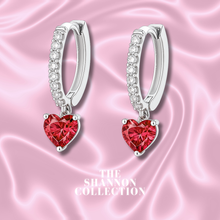 Load image into Gallery viewer, RED ‘MINI LOVER’ STERLING SILVER EARRINGS
