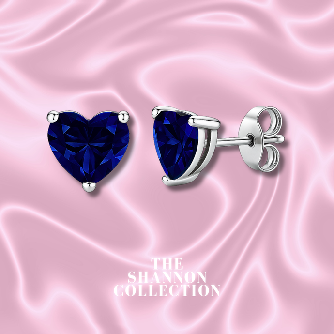 BLUE ‘HEART OF THE OCEAN’ STAINLESS STEEL EARRINGS