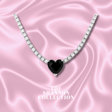 Load image into Gallery viewer, BLACK ‘HEART OF THE OCEAN’ STAINLESS STEEL NECKLACE
