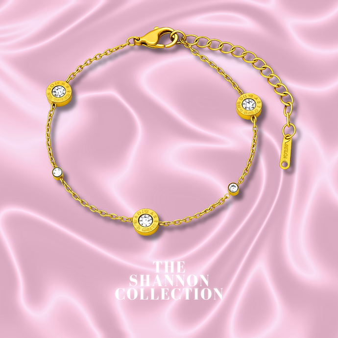 ‘TIMELESS’ 18K GOLD PLATED STAINLESS STEEL BRACELET