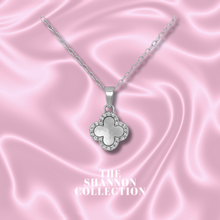 Load image into Gallery viewer, WHITE ‘CLOVER DREAMS&#39; STAINLESS STEEL NECKLACE
