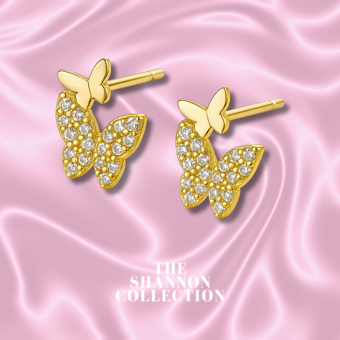 ‘MARIPOSA’ 18K GOLD PLATED STERLING SILVER EARRINGS