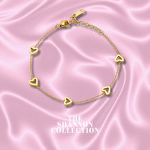 Load image into Gallery viewer, ‘ALL THE LOVE’ 18K GOLD PLATED STAINLESS STEEL BRACELET
