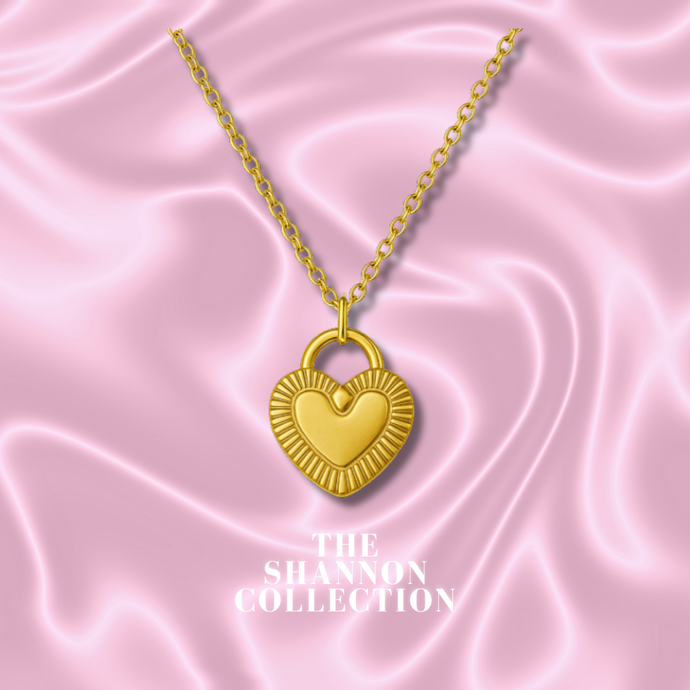 'HEART OF STEEL' 18K GOLD PLATED STAINLESS STEEL NECKLACE