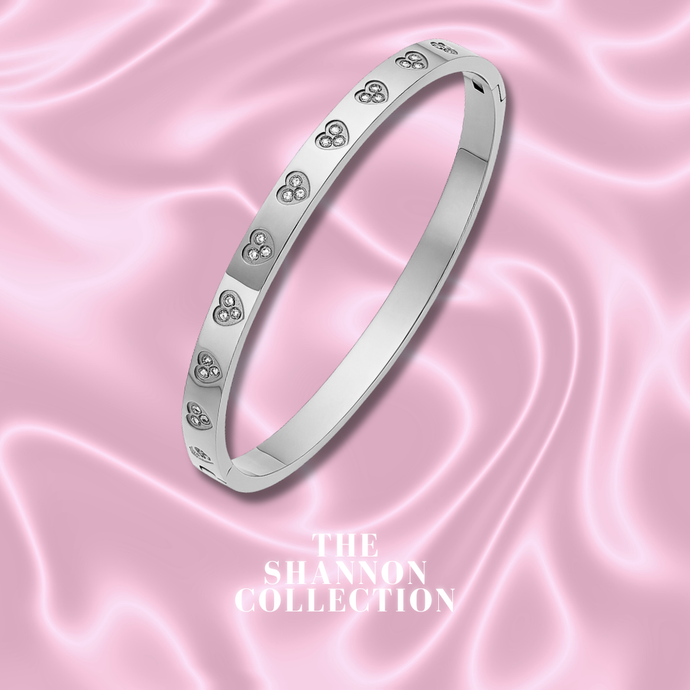 ‘MULTI HEART’ STAINLESS STEEL BANGLE BRACELET