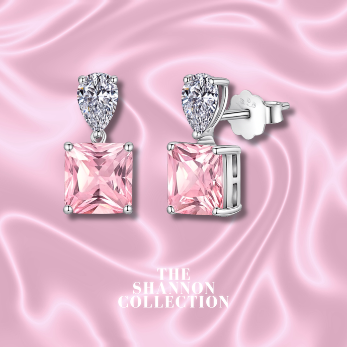 PINK 'PURE RADIANCE’ STERLING SILVER EARRINGS