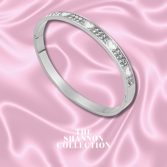 'MARBLE HEART’ STAINLESS STEEL BANGLE BRACELET