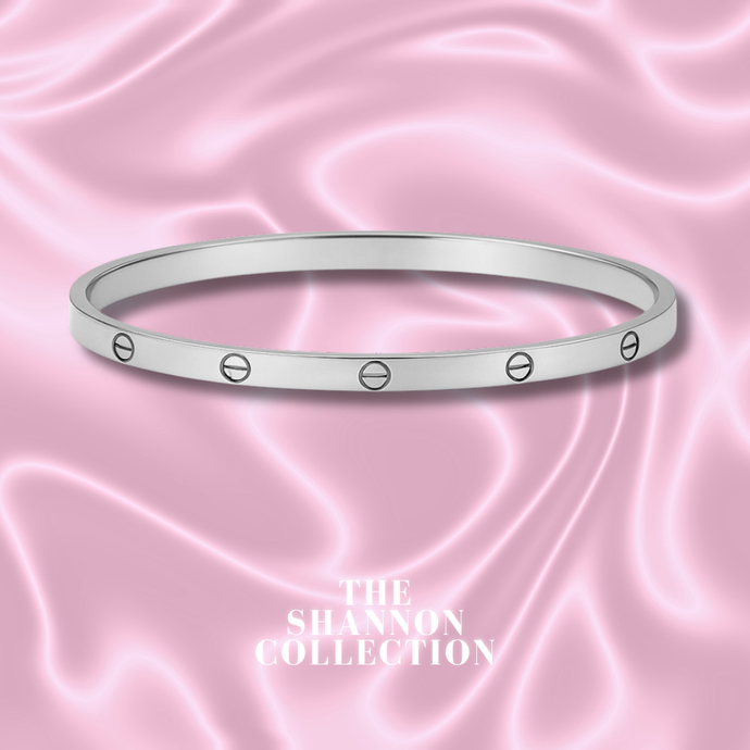 'CLASSIC SCREW’ STAINLESS STEEL BANGLE