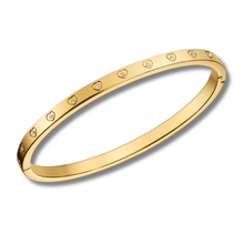 Load image into Gallery viewer, 4MM 'AT THE HEART OF IT’ STAINLESS STEEL BANGLE
