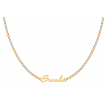 Load image into Gallery viewer, ‘SIGNATURE TENNIS CHAIN’ NAME NECKLACE
