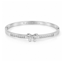 Load image into Gallery viewer, 'LITTLE BOW’ STAINLESS STEEL BANGLE
