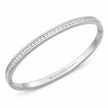 Load image into Gallery viewer, 4MM ‘ICE QUEEN’ STAINLESS STEEL BANGLE

