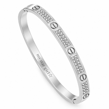 Load image into Gallery viewer, 6MM ‘SUGAR DIAMANTÉ’ STAINLESS STEEL BANGLE BRACELET
