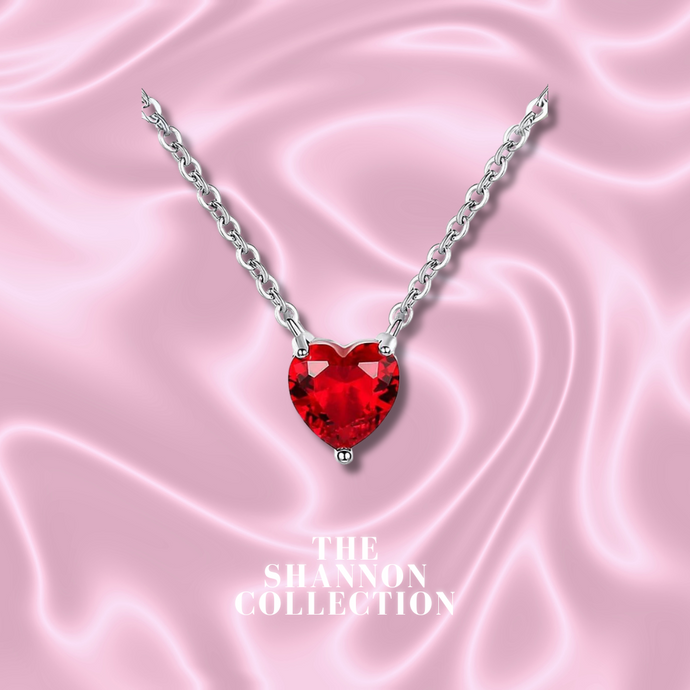 RED ‘DELICATE LOVE’ STAINLESS STEEL NECKLACE