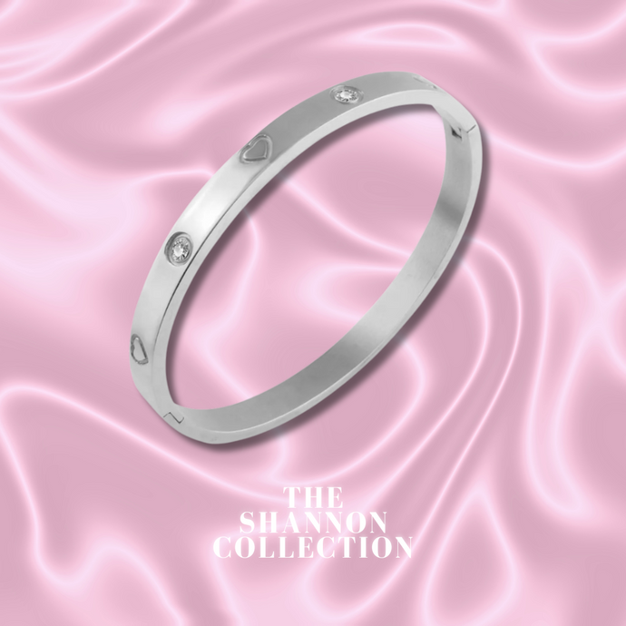 ‘LOVE ME’ STAINLESS STEEL BANGLE BRACELET