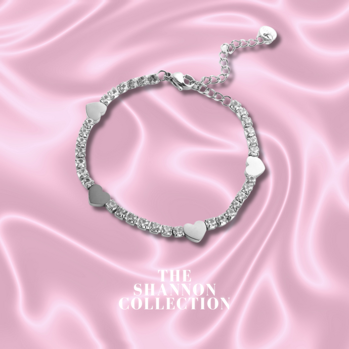 ‘ICY LOVE HEART’ STAINLESS STEEL BRACELET