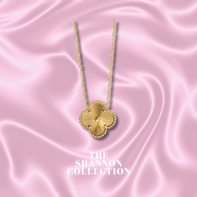 ‘PREMIUM CLOVER' 18K GOLD PLATED STAINLESS STEEL NECKLACE