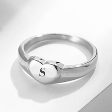 Load image into Gallery viewer, ‘HEART SIGNET’ STAINLESS STEEL RING
