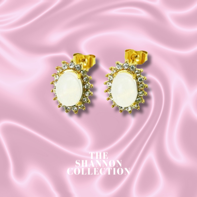 ROYAL RAPUNZEL 18K GOLD PLATED STAINLESS STEEL EARRINGS