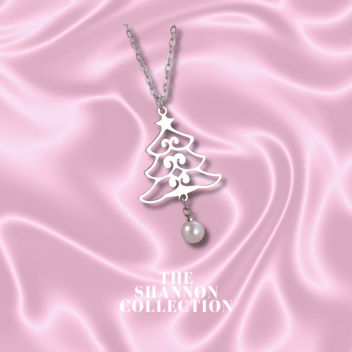 'PEARL CHRISTMAS TREE' STAINLESS STEEL NECKLACE (LIMITED EDITION)