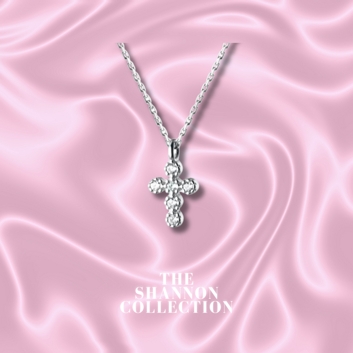 ‘ISABELLA’ STERLING SILVER CROSS NECKLACE