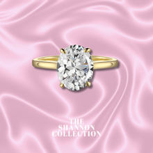 Load image into Gallery viewer, ‘OVAL SOLITAIRE’ 18K GOLD PLATED STERLING SILVER RING
