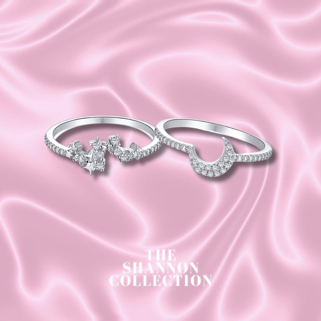 PERFECTLY ALIGNED STERLING SILVER RING SET The Shannon Collection