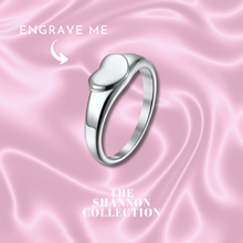 Load image into Gallery viewer, ‘HEART SIGNET’ STAINLESS STEEL RING
