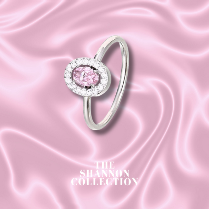 PINK ‘CLASSIC OVAL’ STAINLESS STEEL RING