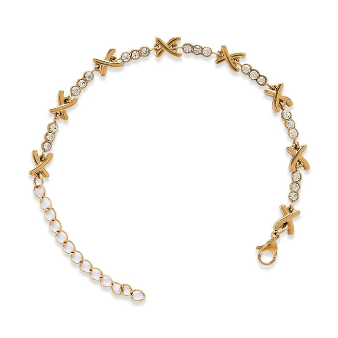 ‘THE GEM' 18K GOLD PLATED STAINLESS STEEL BRACELET