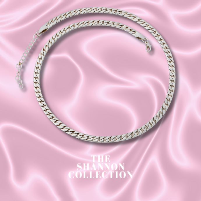 'FLAT CURB CHAIN’ STAINLESS STEEL NECKLACE