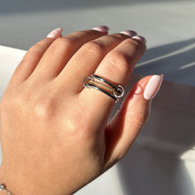 Load image into Gallery viewer, TWO TONE &#39;TRIPLE LAYERED&#39; STAINLESS STEEL RING
