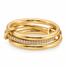 Load image into Gallery viewer, 'TRIPLE LAYERED' 18K GOLD PLATED STAINLESS STEEL RING
