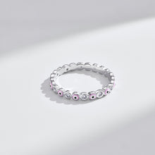 Load image into Gallery viewer, PINK ‘EVIL EYE’ STERLING SILVER RING
