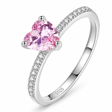 Load image into Gallery viewer, PINK ‘MINI LOVE’ STERLING SILVER RING
