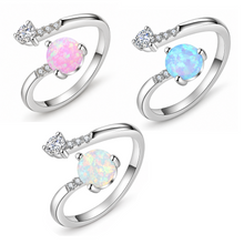 Load image into Gallery viewer, ‘OPAL DREAMS’ ADJUSTABLE STERLING SILVER RING
