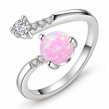 Load image into Gallery viewer, ‘OPAL DREAMS’ ADJUSTABLE STERLING SILVER RING
