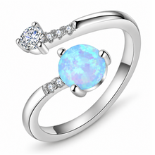 Load image into Gallery viewer, ‘OPAL DREAMS’ ADJUSTABLE STERLING SILVER RING
