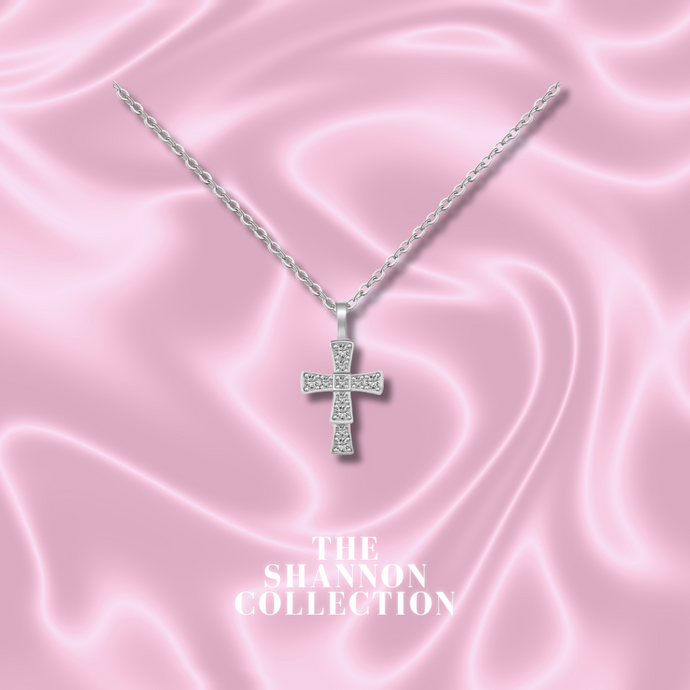 'MIA' STERLING SILVER CROSS NECKLACE