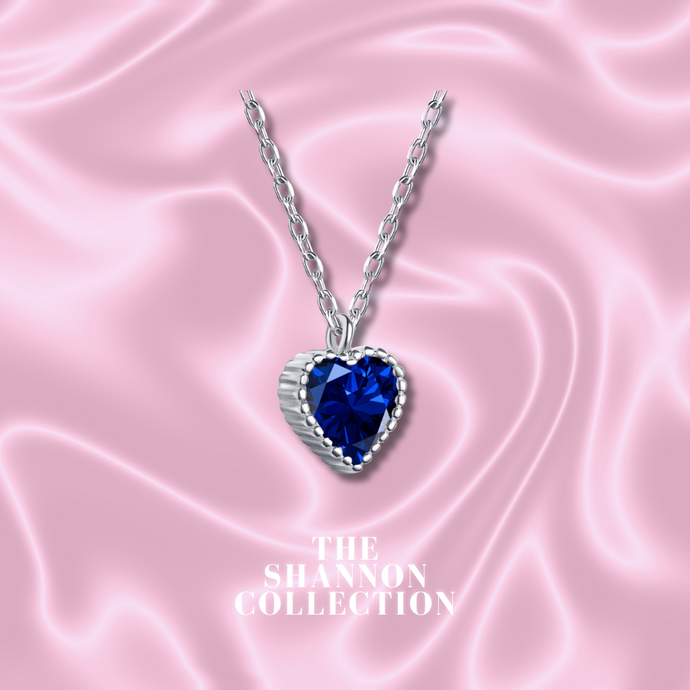 BLUE 'SWEET LOVE’ STERLING SILVER NECKLACE