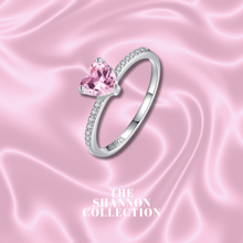 Load image into Gallery viewer, PINK ‘MINI LOVE’ STERLING SILVER RING
