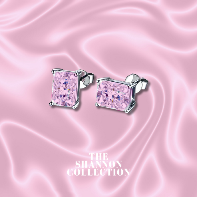 PINK ‘MINI LUXE’ STERLING SILVER EARRINGS