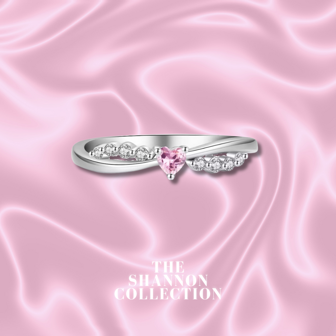 PINK ‘TRAIL OF LOVE’ STERLING SILVER RING