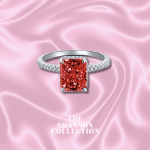 Load image into Gallery viewer, RED ‘DIAMOND DREAMS’ STERLING SILVER RING
