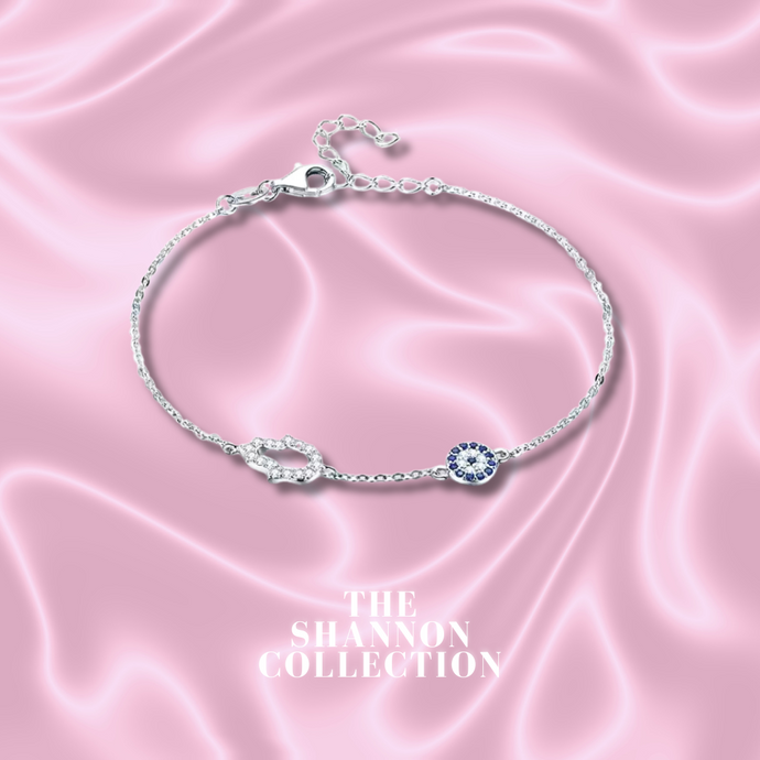 ‘HAMSA EVIL EYE’ STERLING SILVER BRACELET