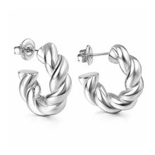 Load image into Gallery viewer, ‘CHUNKY TWIST' STAINLESS STEEL EARRINGS
